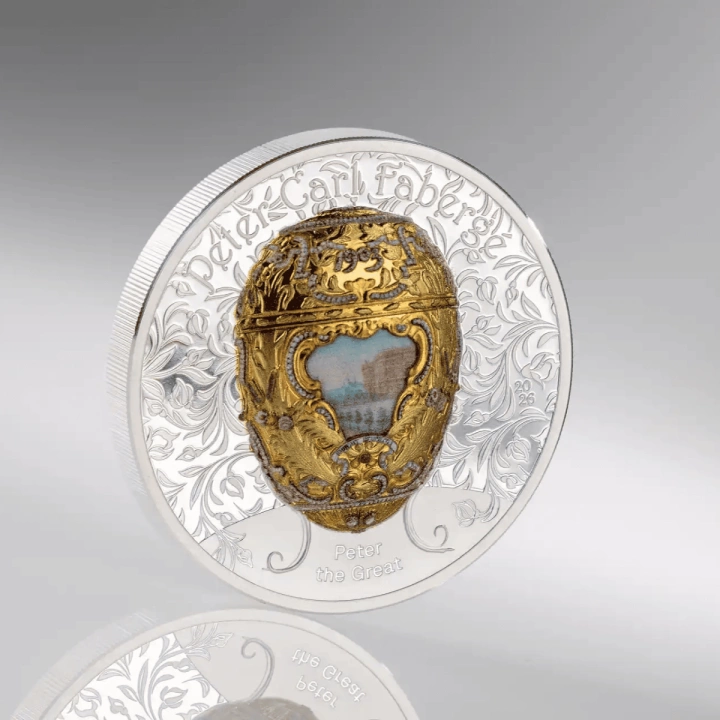 Mongolia: Peter Carl Fabergé – Peter the Great pozłacany 2 uncje Srebra 2026 Proof