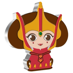 Niue: Star Wars - Padmé Amidala Chibi Coin kolorowany 1 uncja Srebra 2022 Proof
