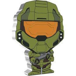 Niue: Halo - Master Chief Chibi Coin kolorowany 1 uncja Srebra 2021 Proof