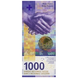 Banknot Szwajcaria 1000 Franków (1000 CHF) Obiegowy