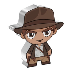 Niue: Indiana Jones Chibi Coin kolorowany 1 uncja Srebra 2023 Proof