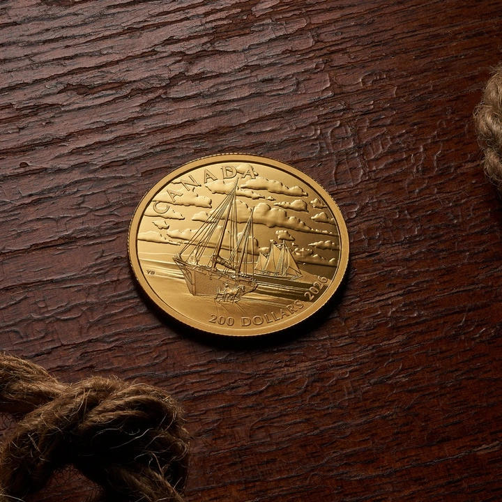 Canada: Tall Ships - Ketch Rig $200 Złoto 2026 Proof
