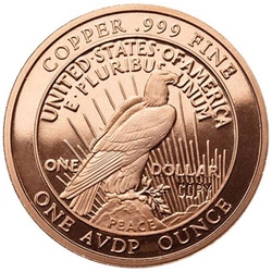 Peace Dollar 1 uncja Miedzi