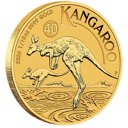 Australijski Kangur 1/10 uncji Złota 2026