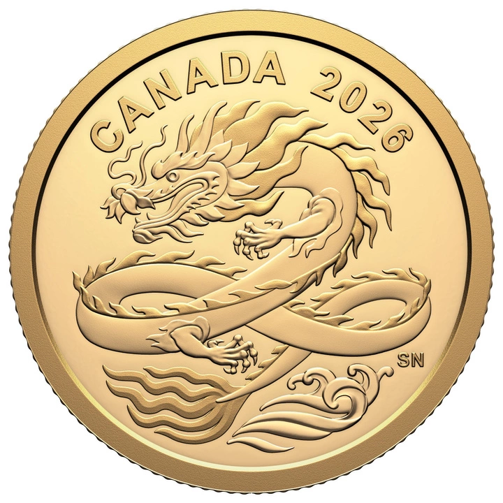 Canada: Lucky Dragon $8 Złoto 2026 Proof