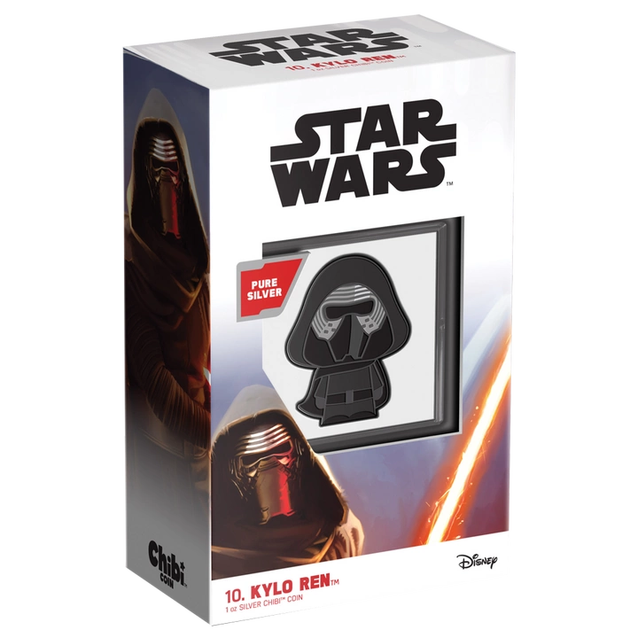 Niue: Star Wars - Kylo Ren Chibi Coin kolorowany 1 uncja Srebra 2021 Proof