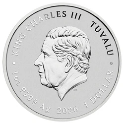 Tuvalu: Bridgerton - Lady Whistledown kolorowany 1 uncja Srebra 2026 Proof