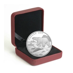 Nature's Impressions: Niedźwiedź Polarny 1 uncja Srebra 2017 Proof