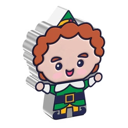 Niue: Buddy the Elf Chibi Coin kolorowany 1 uncja Srebra 2022 Proof