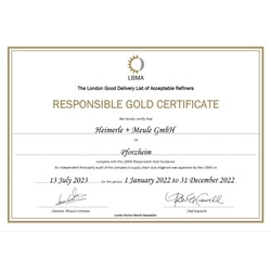Sztabka Heimerle Meule 5 gramów Złota LBMA GD Refiner
