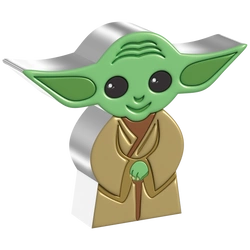 Niue: Star Wars - Yoda Chibi Coin kolorowany 1 uncja Srebra 2022 Proof