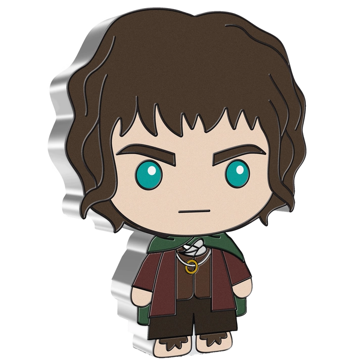 Niue: The Lord of the Rings - Frodo Chibi Coin kolorowany 1 uncja Srebra 2021 Proof