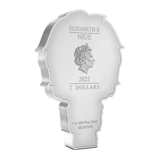 Niue: Street Fighter - Ken Masters Chibi Coin kolorowany 1 uncja Srebra 2021 Proof
