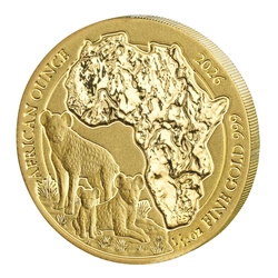 Rwanda: African Ounce - Spotted Hyena 1/12 uncji Złota 2026