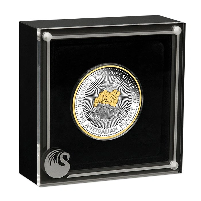 Perth Mint: 40th Anniversary of the Australian Nugget pozłacanyy 1 uncja Srebra 2026 Proof