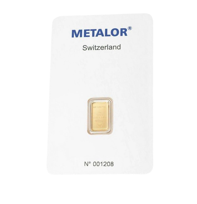 Sztabka Metalor 1 gram Złota