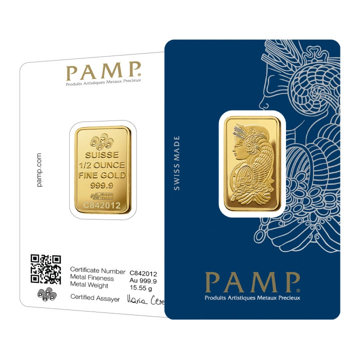 Sztabka Pamp Suisse Fortuna Veriscan 1/2 uncji Złota