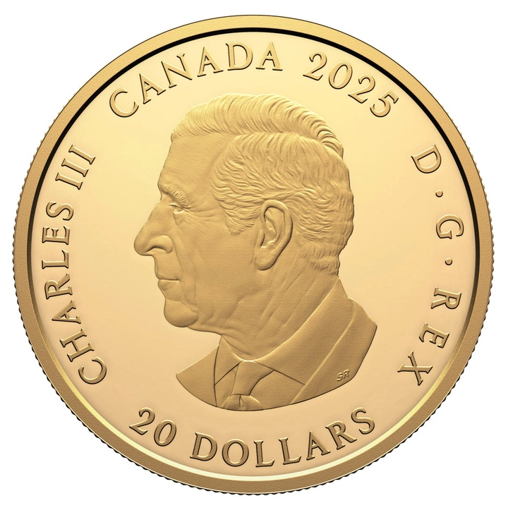 Canada: The Gilded Sundial pozłacany 1 uncja Srebra 2025 Proof