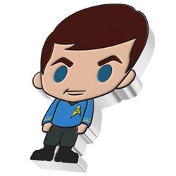 Niue: Star Trek - Leonard McCoy Chibi Coin kolorowany 1 uncja Srebra 2022 Proof