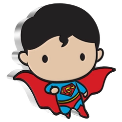 Niue: DC Comics - Superman Flying Chibi Coin kolorowany 1 uncja Srebra 2021 Proof