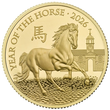 Royal Mint Lunar: Rok Konia 1 uncja Złota 2026 Proof