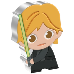 Niue: Star Wars - Luke Skywalker Chibi Coin kolorowany 1 uncja Srebra 2023 Proof