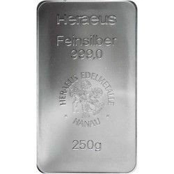 250 gramów Sztabka Srebra Argor - Heraeus