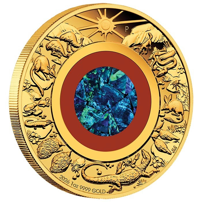 Wonders of Australia: The Outback 1 uncja Złota 2026 Opal Proof