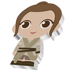 Niue: Star Wars - Rey Chibi Coin kolorowany 1 uncja Srebra 2021 Proof