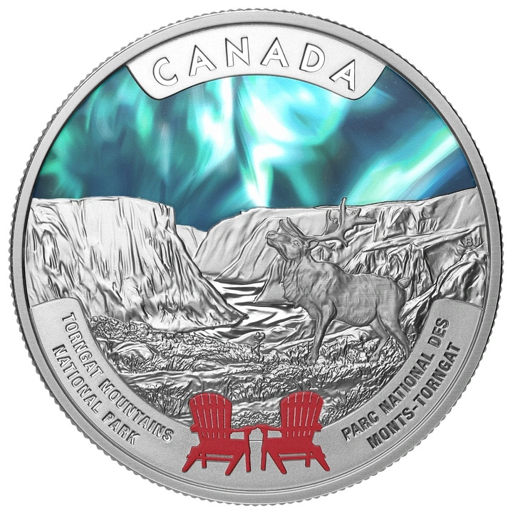 Canada’s National Parks - Torngat Moutains National Park kolorowany 1 uncja Srebra 2026 Proof