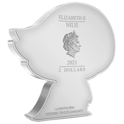 Niue: DC Comics - Supergirl Chibi Coin kolorowany 1 uncja Srebra 2021 Proof