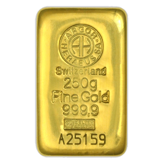 Sztabka Argor-Heraeus 250 gramów Złota