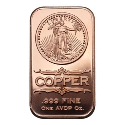 Sztabka Saint‑Gaudens Liberty 1 uncja Miedzi