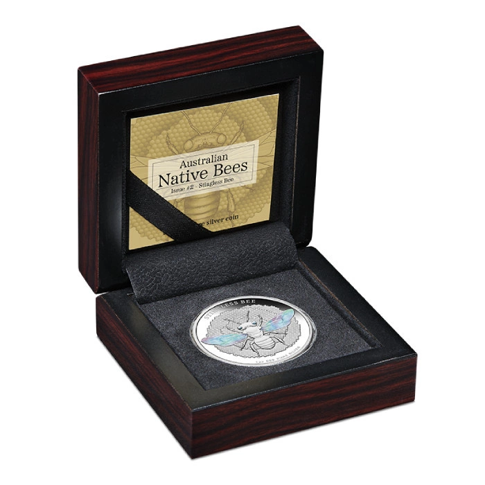 Niue: Australian Native Bees - Stingless Bee 1 uncja Srebra 2026 Proof Hologram