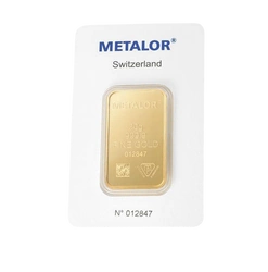 Metalor: Sztabka 20 gramów Złota