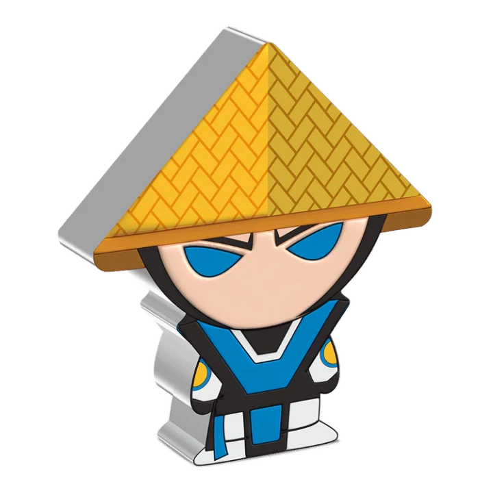 Niue: Mortal Kombat - Raiden Chibi Coin kolorowany 1 uncja Srebra 2022 Proof