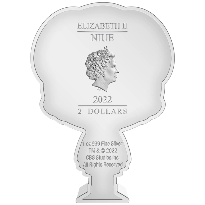 Niue: Star Trek - Nyota Uhura Chibi Coin kolorowany 1 uncja Srebra 2022 Proof