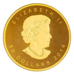 Kanadyjski Liść Klonowy: Zestaw 4 złotych monet 2014 Reverse Proof