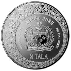 Samoa: Mermaid & Pearl 1 uncja Srebra 2025 Prooflike