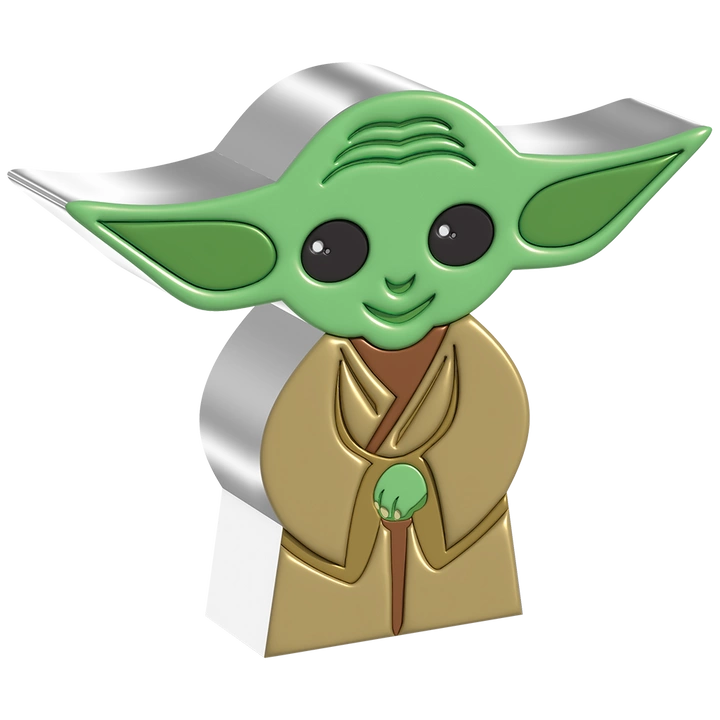 Niue: Star Wars - Yoda Chibi Coin kolorowany 1 uncja Srebra 2022 Proof