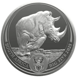 Big Five: Rhino 1 uncja Srebra 2025