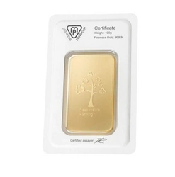 Metalor: Sztabka 100 gramów Złota