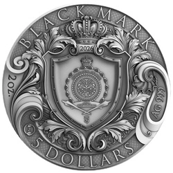 Niue: The Pirates - Black Mark kolorowany 2 uncje Srebra 2026 Antiqued Coin