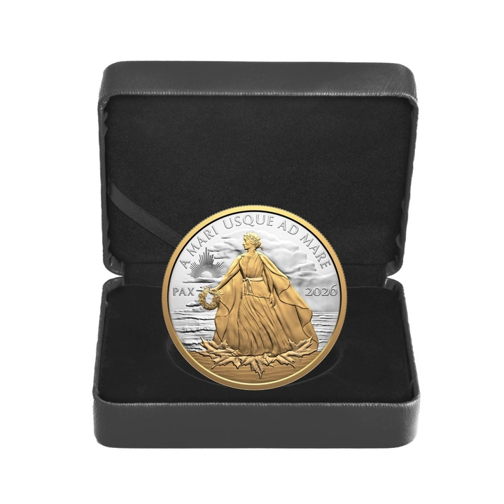 Canada: Peace Dollar pozłacany $50 Srebro 2026 Proof