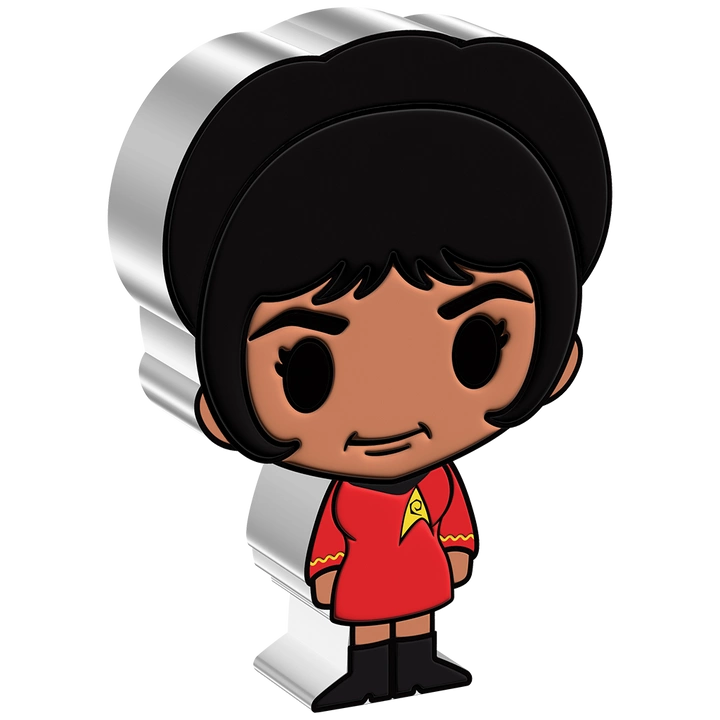 Niue: Star Trek - Nyota Uhura Chibi Coin kolorowany 1 uncja Srebra 2022 Proof