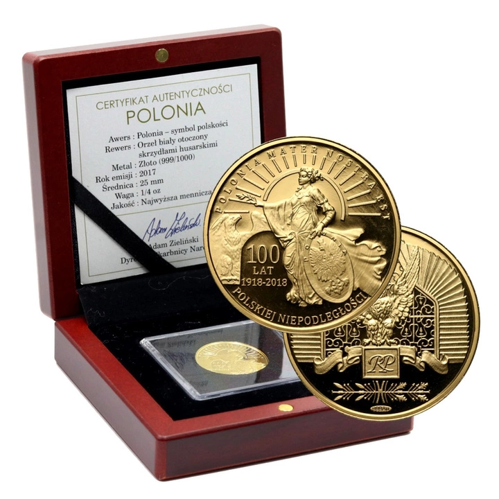 Polska: Złoty Medal 100 lat Polskiej Niepodległości 2017