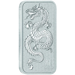 Sztabka The Perth Mint: Lunar - Smok 1 uncja Srebra