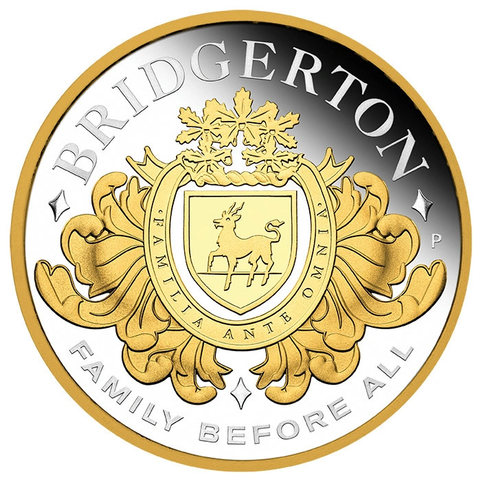 Tuvalu: House of Bridgerton pozłacany 2 uncje Srebra 2026 Proof