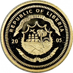Liberia: 25th Anniversary of Krugerrand $10 Złoto 2005 Proof