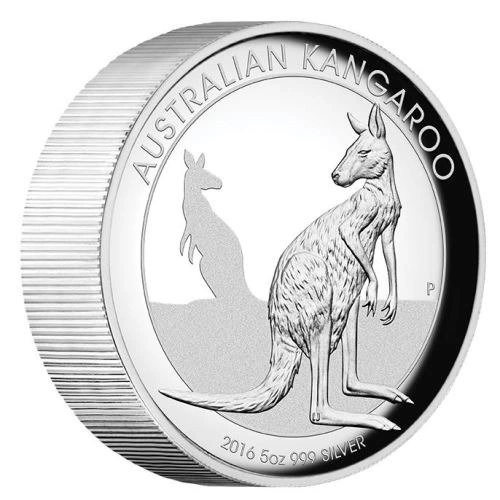Australijski Kangur 5 uncji Srebra 2016 High Relief
